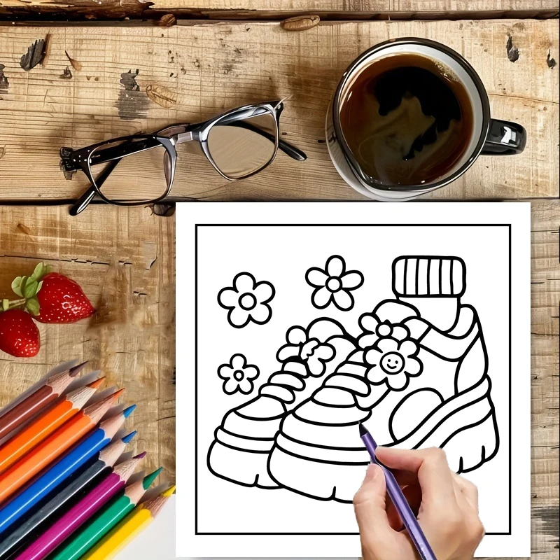 Easy Retro Coloring Book for A - Chalk Bag ulasan dan harga