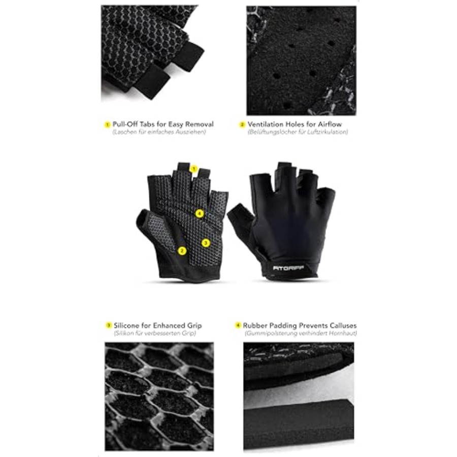 ® Workout Gloves Padded for Me - Weightlifting Gloves ulasan dan harga