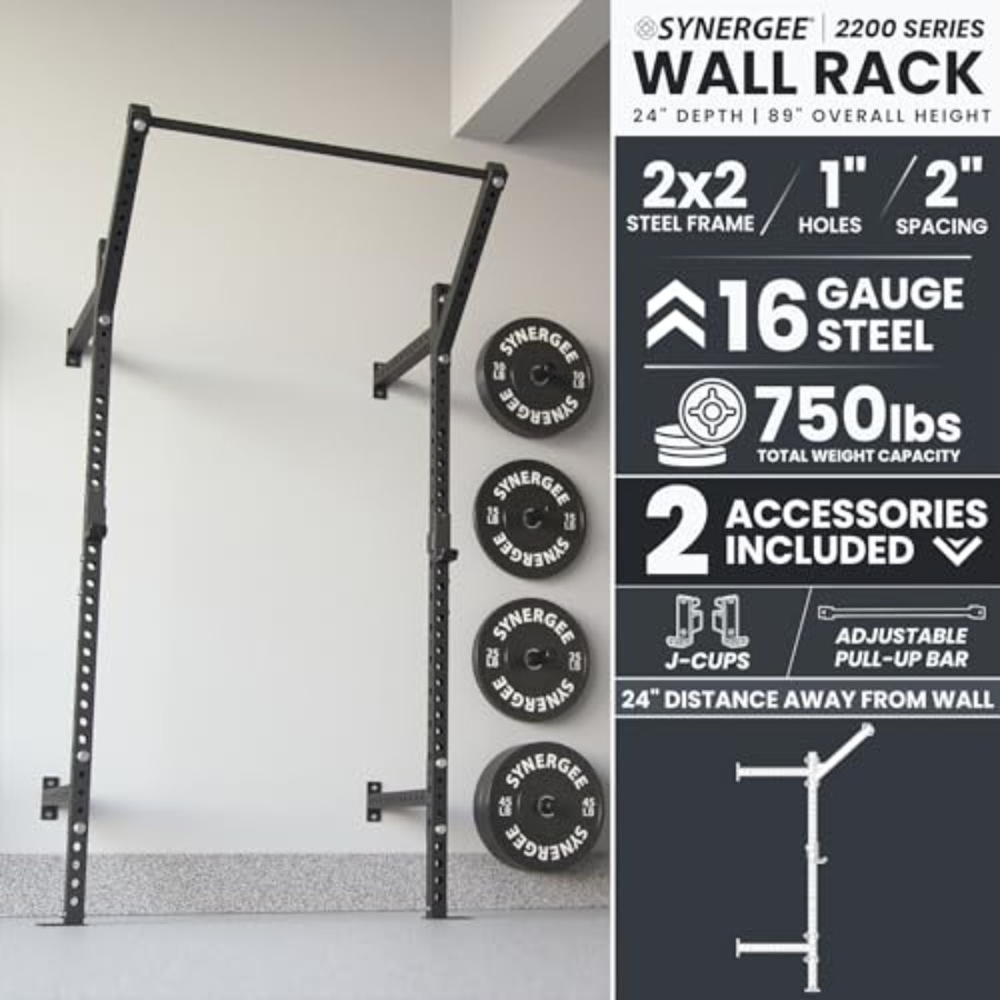 Wall Mounted Squat Rack for ho - Pull Up Bar ulasan dan harga