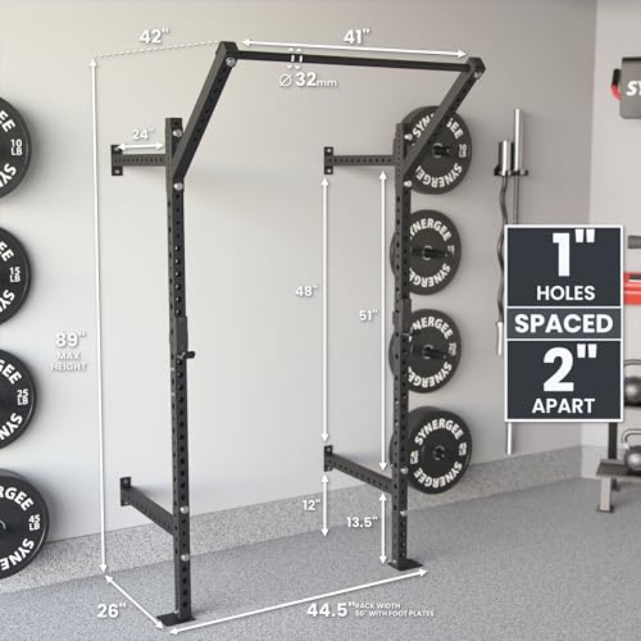 Wall Mounted Squat Rack for ho - Pull Up Bar ulasan dan harga
