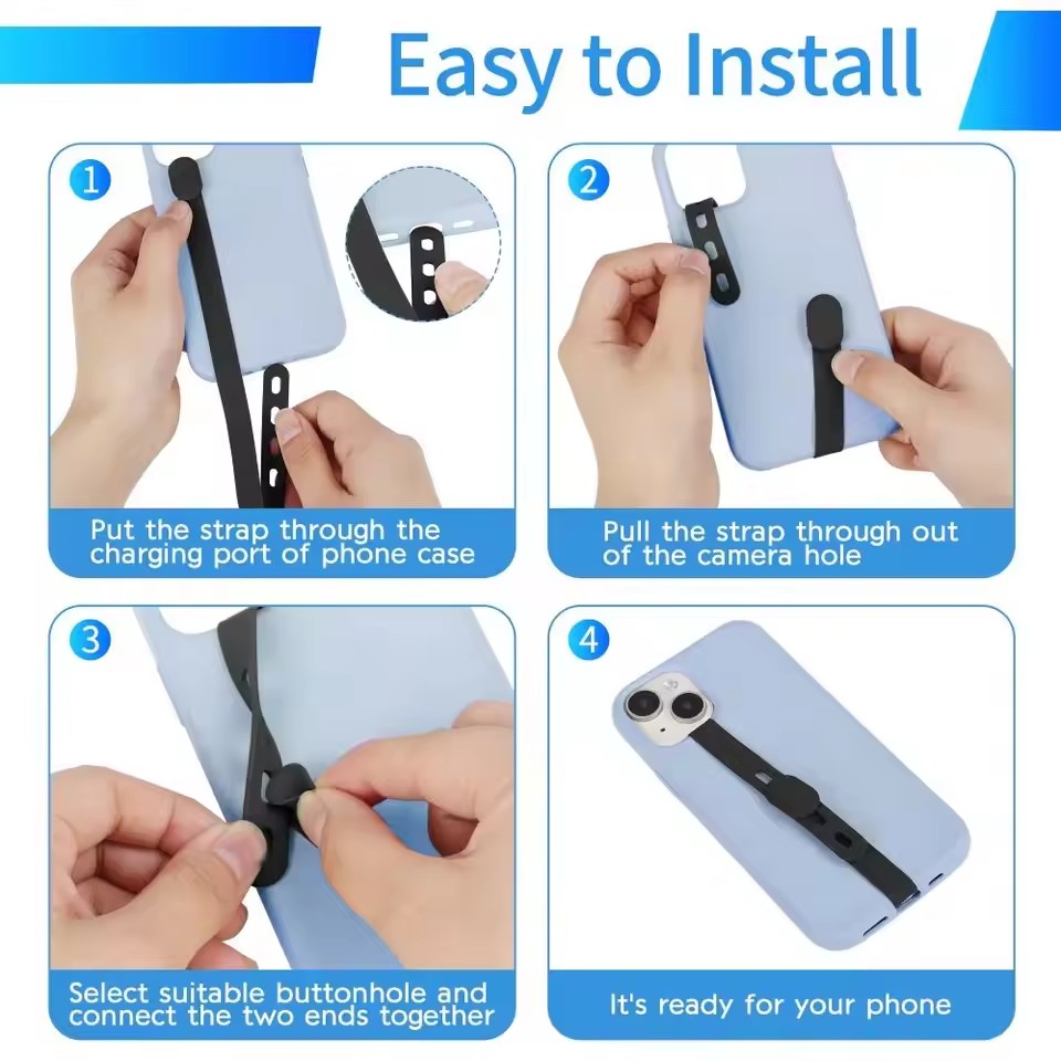 Portable Silicone Phone Strap  - Wrist Wraps ulasan dan harga