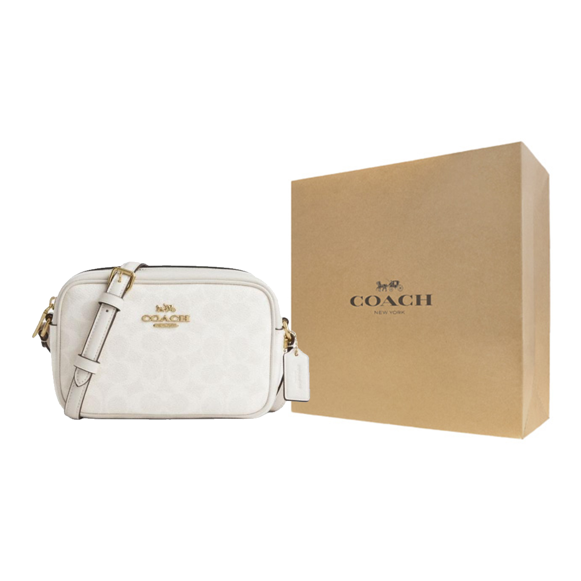 COACH Jamie Artificial Leather - Chalk Bag ulasan dan harga