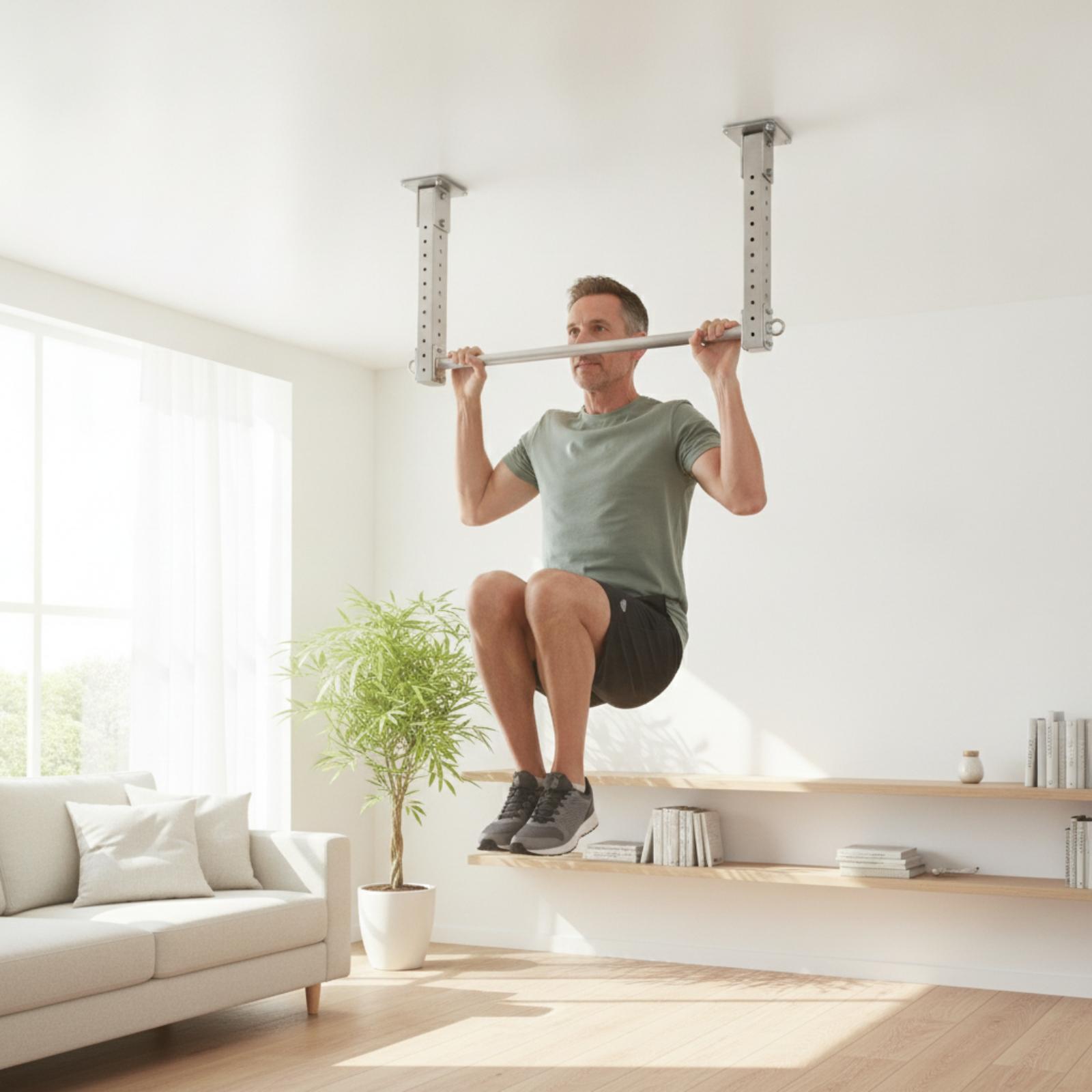 Heavy Duty Adjustable Ceiling  - Pull Up Bar ulasan dan harga