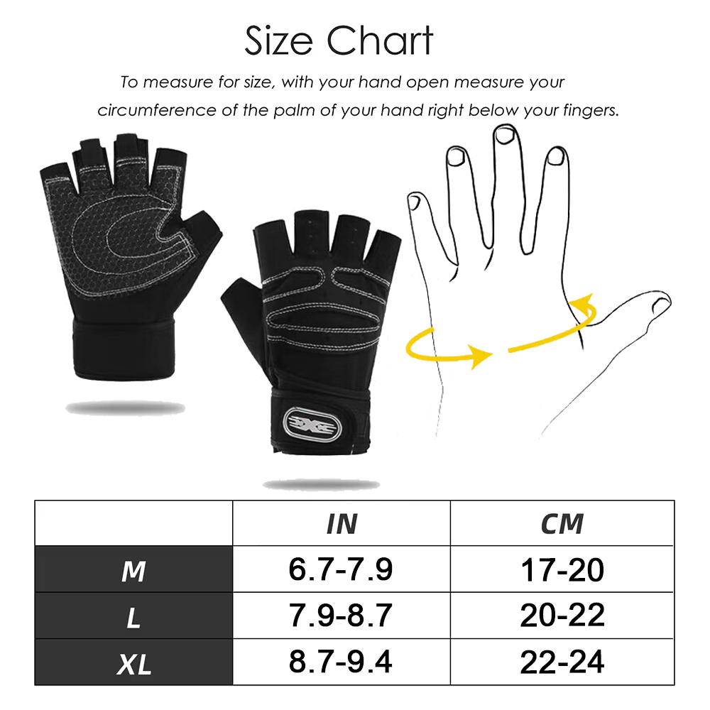Gym Gloves Fitness Weight Lift - Weightlifting Gloves ulasan dan harga