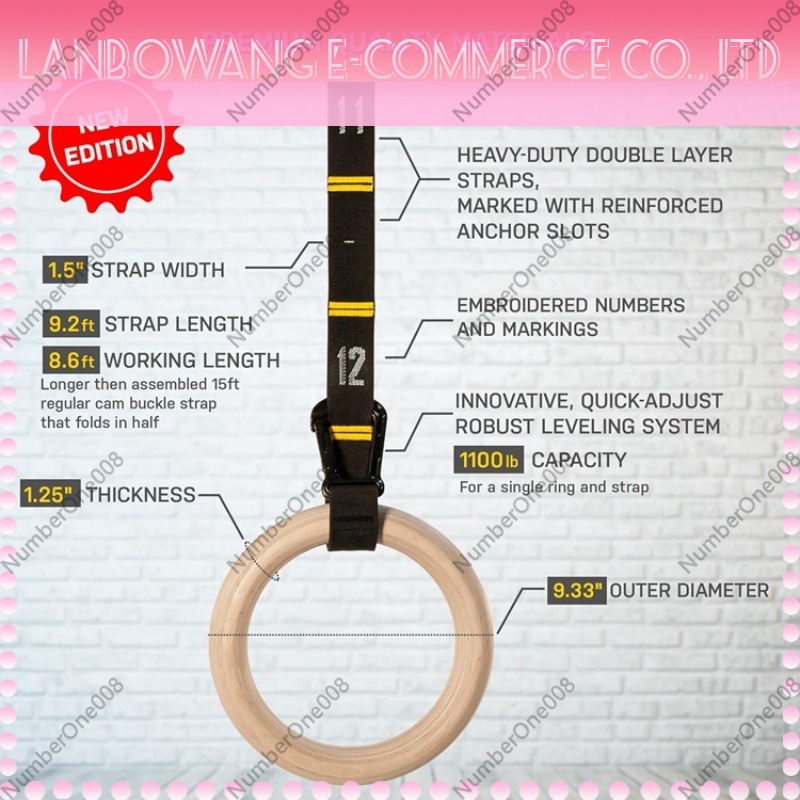 Solid Birch Wood Gymnastic Rin - Gymnastic Ring ulasan dan harga