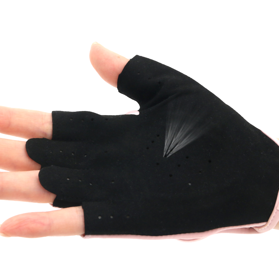 Women Pink Half Finger Fitness - Weightlifting Gloves ulasan dan harga