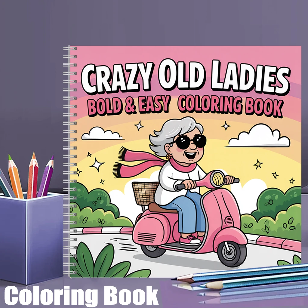 Crazy Old Ladies Coloring Book - Chalk Bag ulasan dan harga