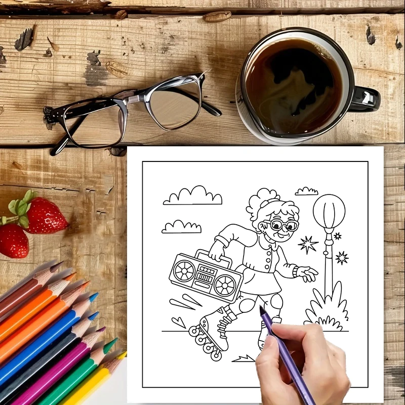 Crazy Old Ladies Coloring Book - Chalk Bag ulasan dan harga