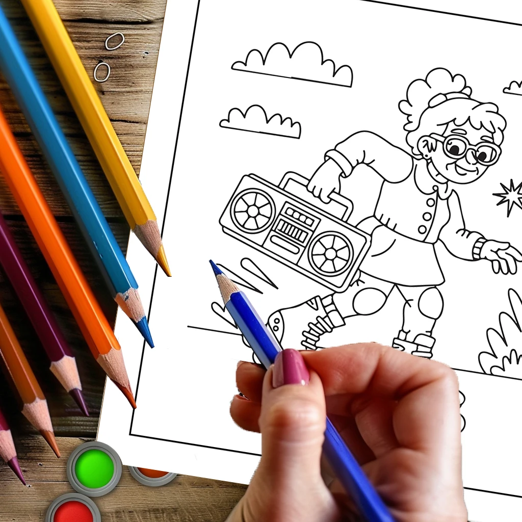 Crazy Old Ladies Coloring Book - Chalk Bag ulasan dan harga