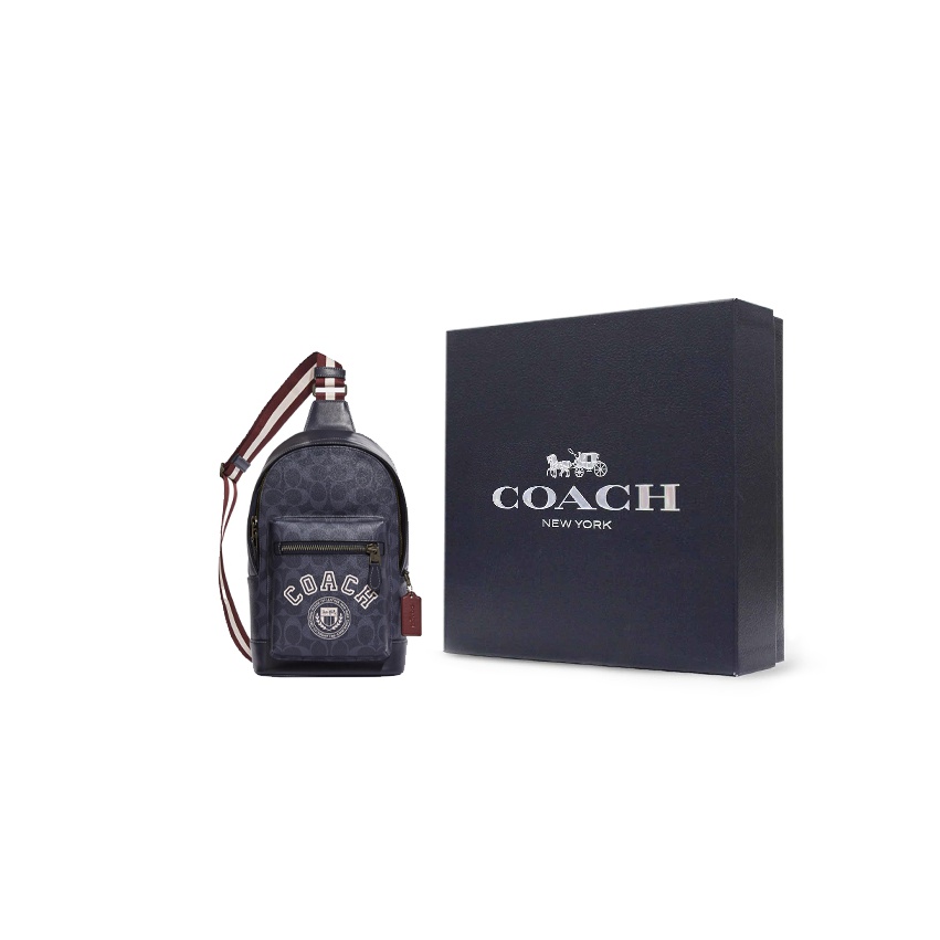 COACH West Coated Canvas With  - Chalk Bag ulasan dan harga