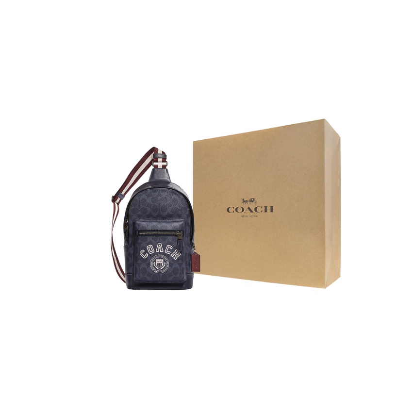 COACH West Coated Canvas With  - Chalk Bag ulasan dan harga