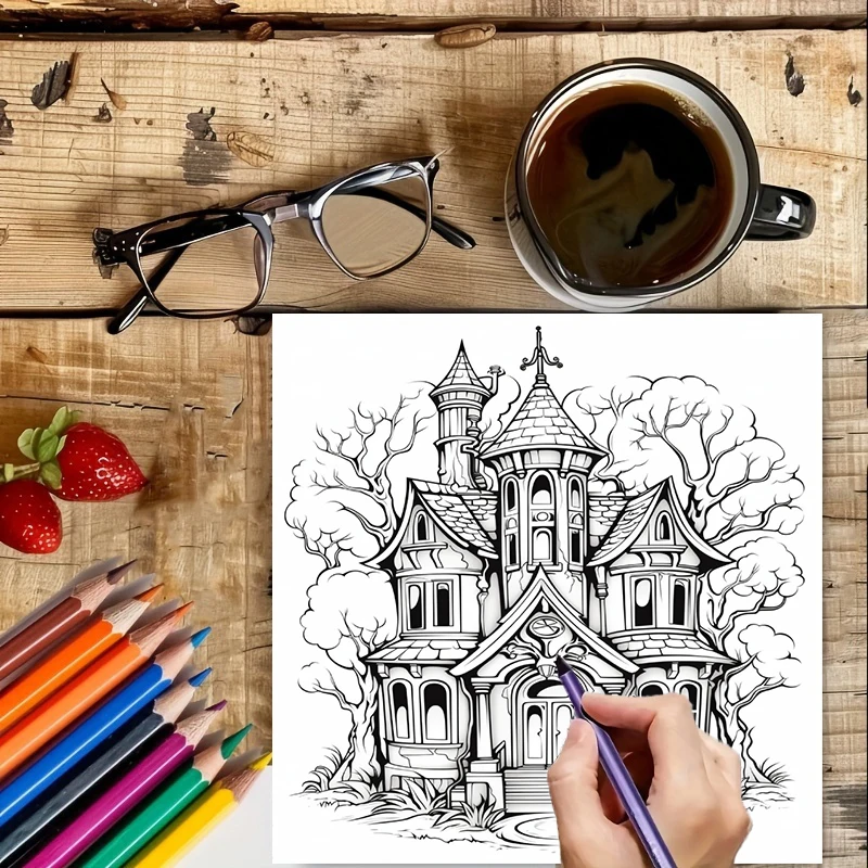 Haunted House Coloring Book fo - Chalk Bag ulasan dan harga