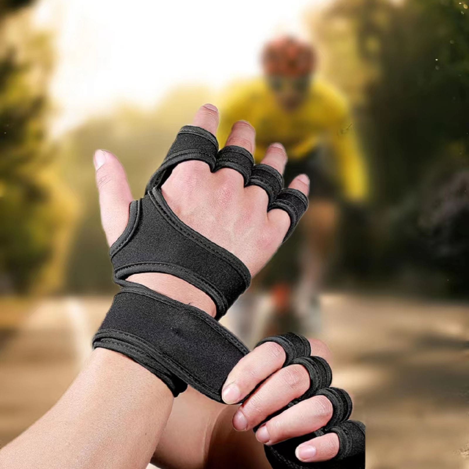 1 pair Sports cross training c - Weightlifting Gloves ulasan dan harga