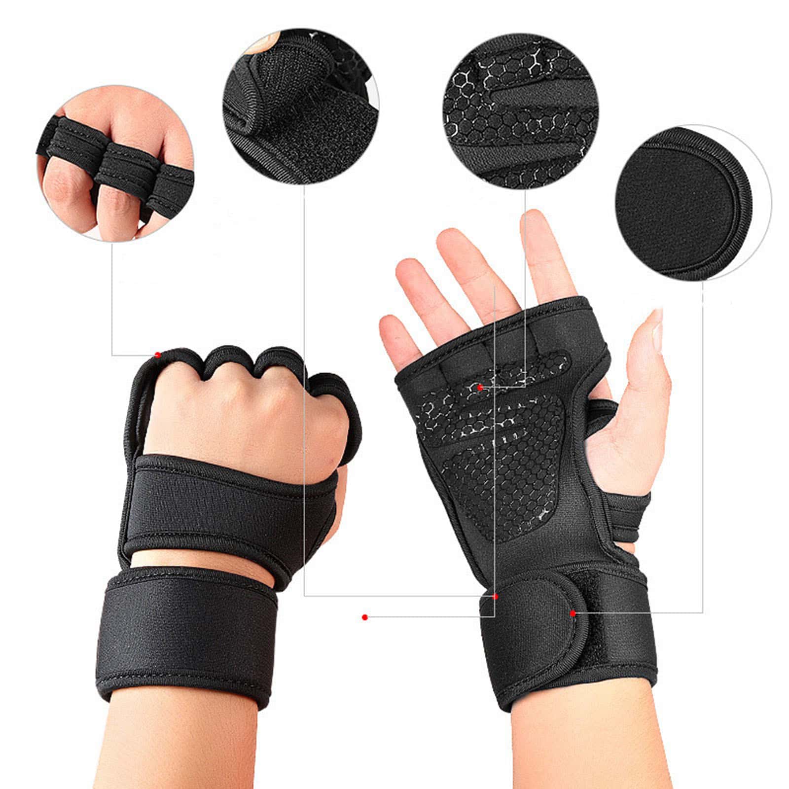 1 pair Sports cross training c - Weightlifting Gloves ulasan dan harga
