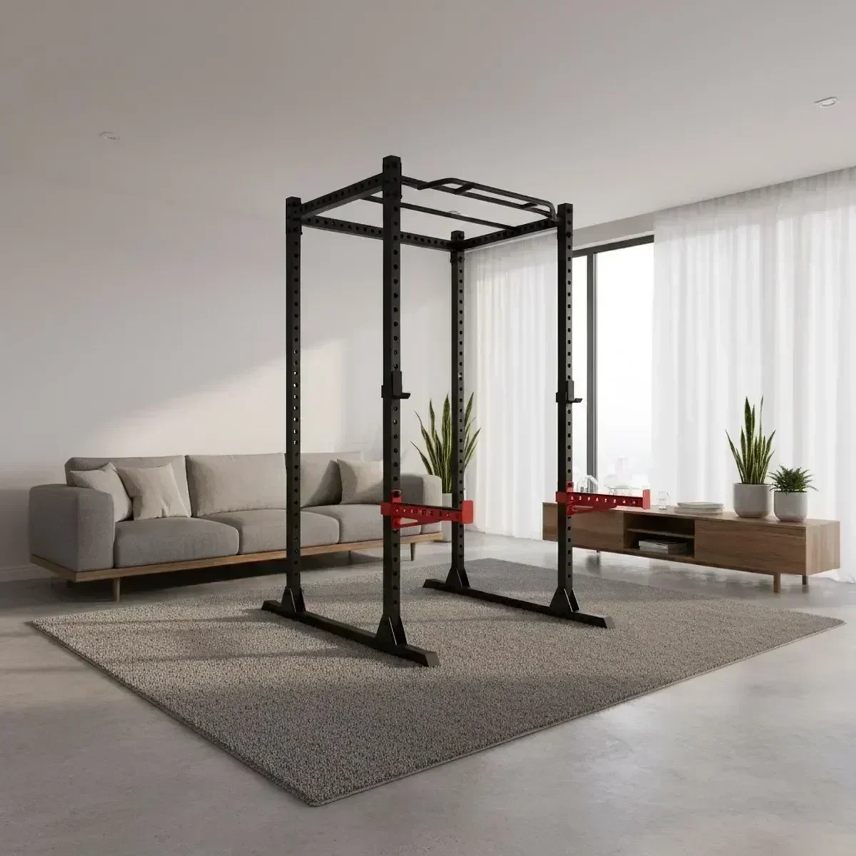 Adjustable Home Gym Squat Rack - Pull Up Bar ulasan dan harga