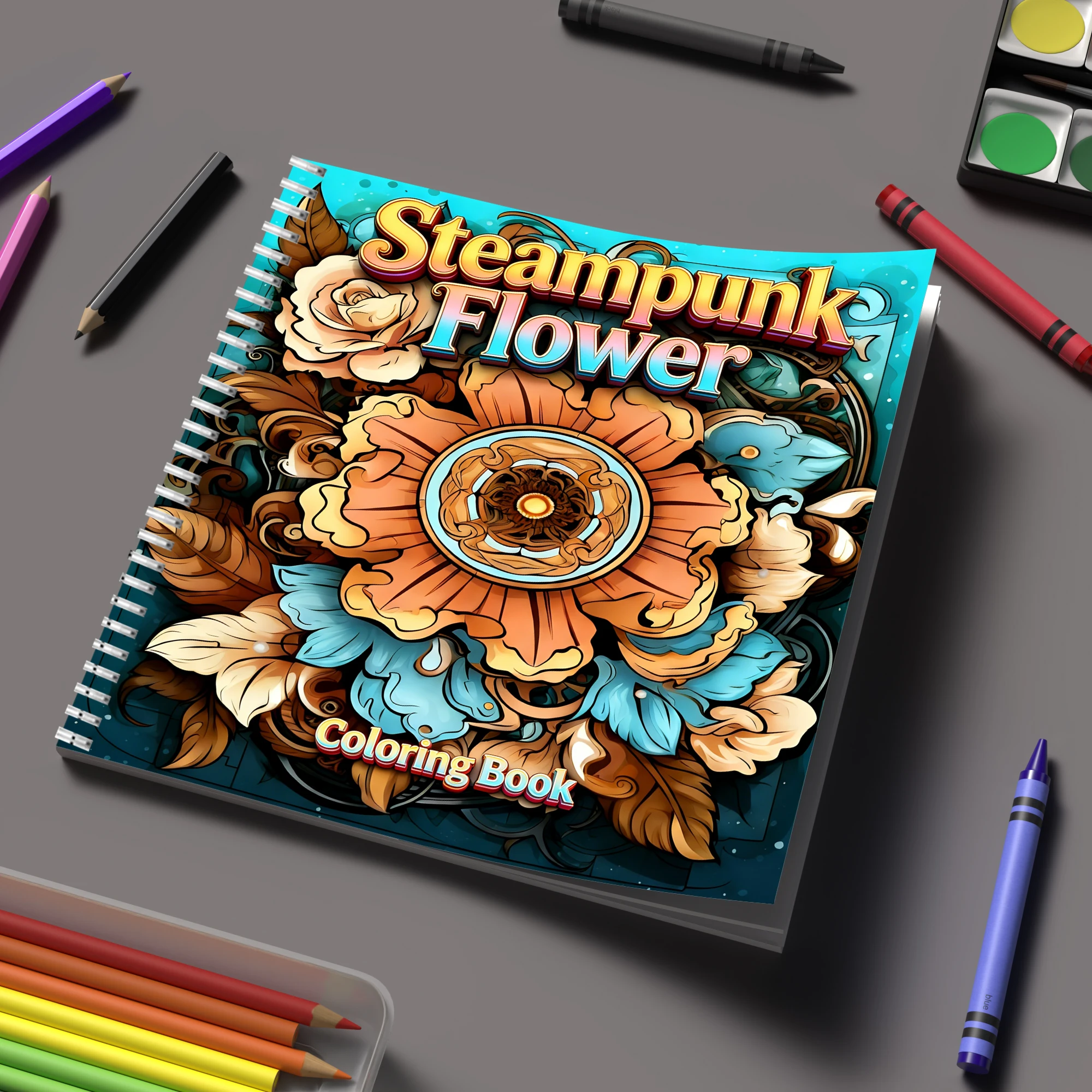 Coloring Book Steampunk Flower - Chalk Bag ulasan dan harga