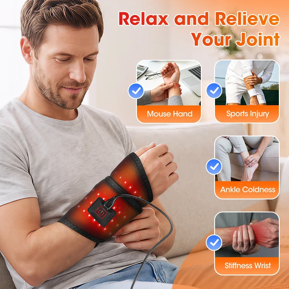 Heating Ankle Wrap with Red Li - Wrist Wraps ulasan dan harga