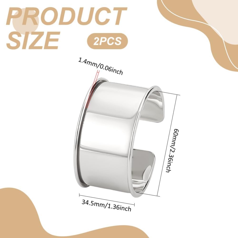 2pcs Platinum Grooved Bangles  - Wrist Wraps ulasan dan harga