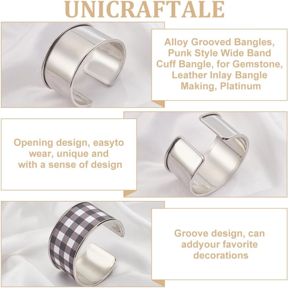 2pcs Platinum Grooved Bangles  - Wrist Wraps ulasan dan harga