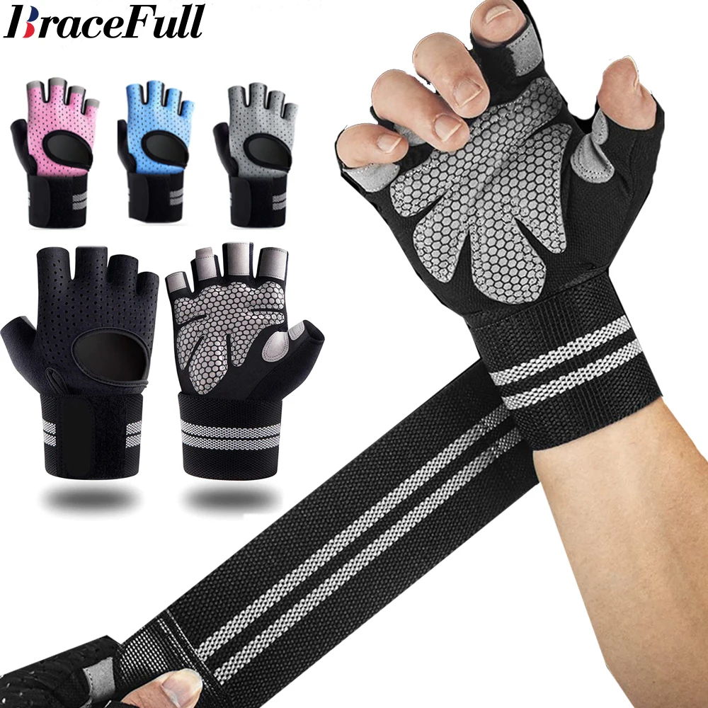 1Pair Half Finger Gym Fitness  - Weightlifting Gloves ulasan dan harga