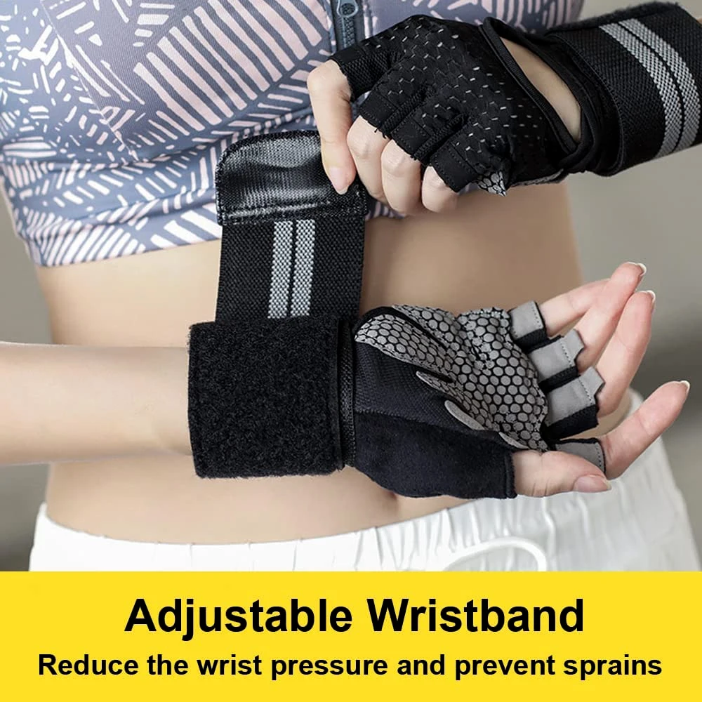 1Pair Half Finger Gym Fitness  - Weightlifting Gloves ulasan dan harga
